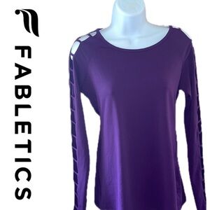 Fabletics Evangeline Lattice Sleeve Top 💜